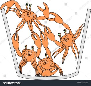 Stock vector crabs in a bucket effect 2073928544