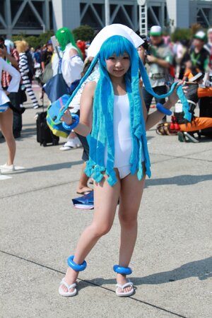 Cosplayer of Squid Girl from Shinryaku Ika Musume at Comic Market 82 20120821