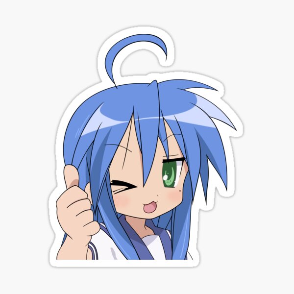 Lucky Star Thumbs Up Konata Sticker for Sale by Zyro599